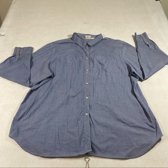 Levi’s Pearl Snap Gingham Shirt Top Woman’s size 46 Long Sleeve Shirt… - Picture 1 of 11